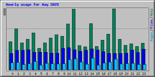 Hourly usage for May 2025