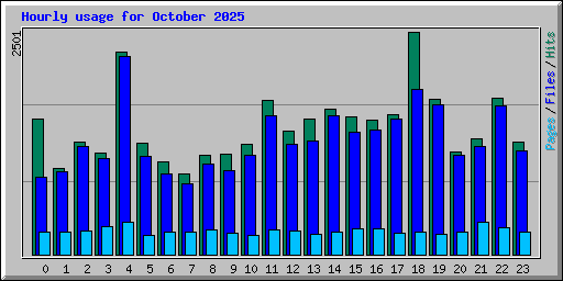 Hourly usage for October 2025