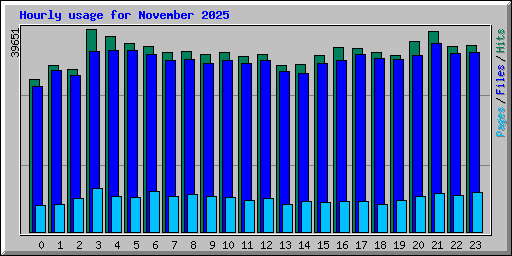 Hourly usage for November 2025