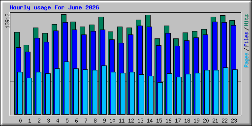 Hourly usage for June 2026