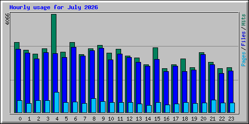 Hourly usage for July 2026