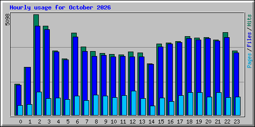 Hourly usage for October 2026